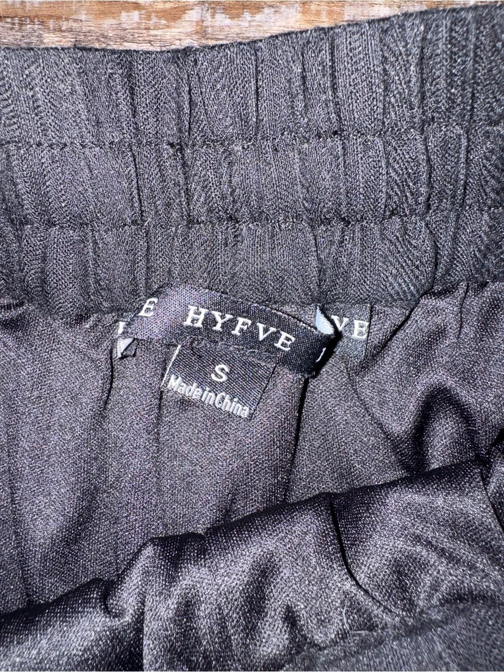 Hyfve Black Flowy Beach Shorts Size Small Elastic Waist Lightweight Lined Boho